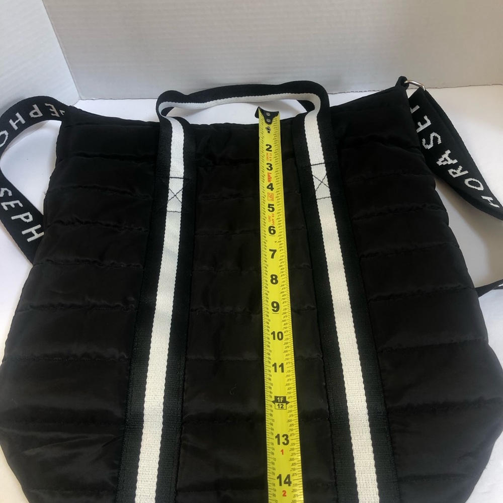Sephora Black White north south full zip puffy nylon tote shoulder crossbody bag - Picture 8 of 10